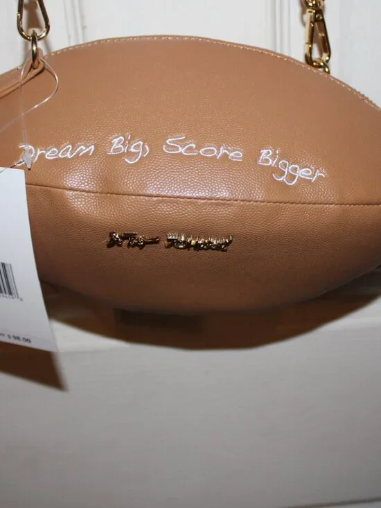 NWT Betsey Johnson Football shaped Kitsch Crossbody Bag with accessories CUTE! - Picture 5 of 9